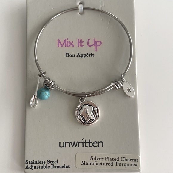 Unwritten Mix It Up Bon Appetit Stainless Steel Bracelet New - Picture 1 of 5